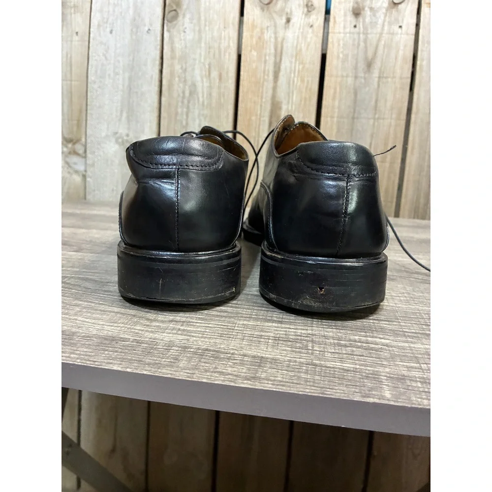 Cole Haan Mens Black Leather Bicycle Toe Derby Dress Shoes C03916 Size 11M